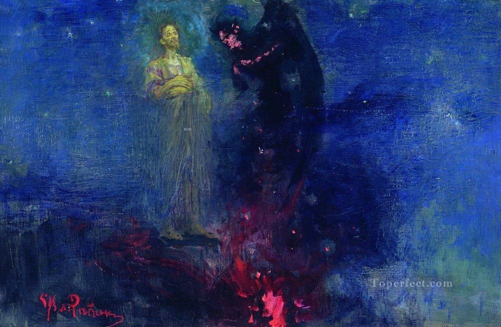 get away from me satan Ilya Repin Oil Paintings